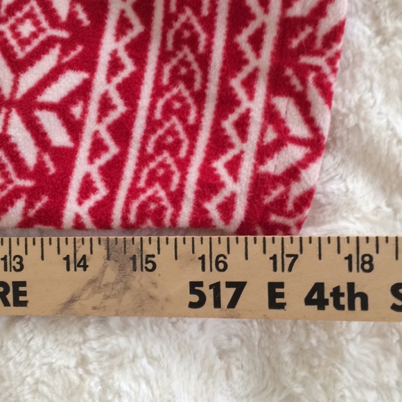 Poly fleece red snowflake zip T 10 12 M petite - Picture 5 of 7